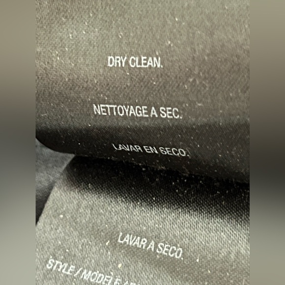 Tahari long trench coat jacket zip up belted round neck navy size medium - Picture 11 of 12